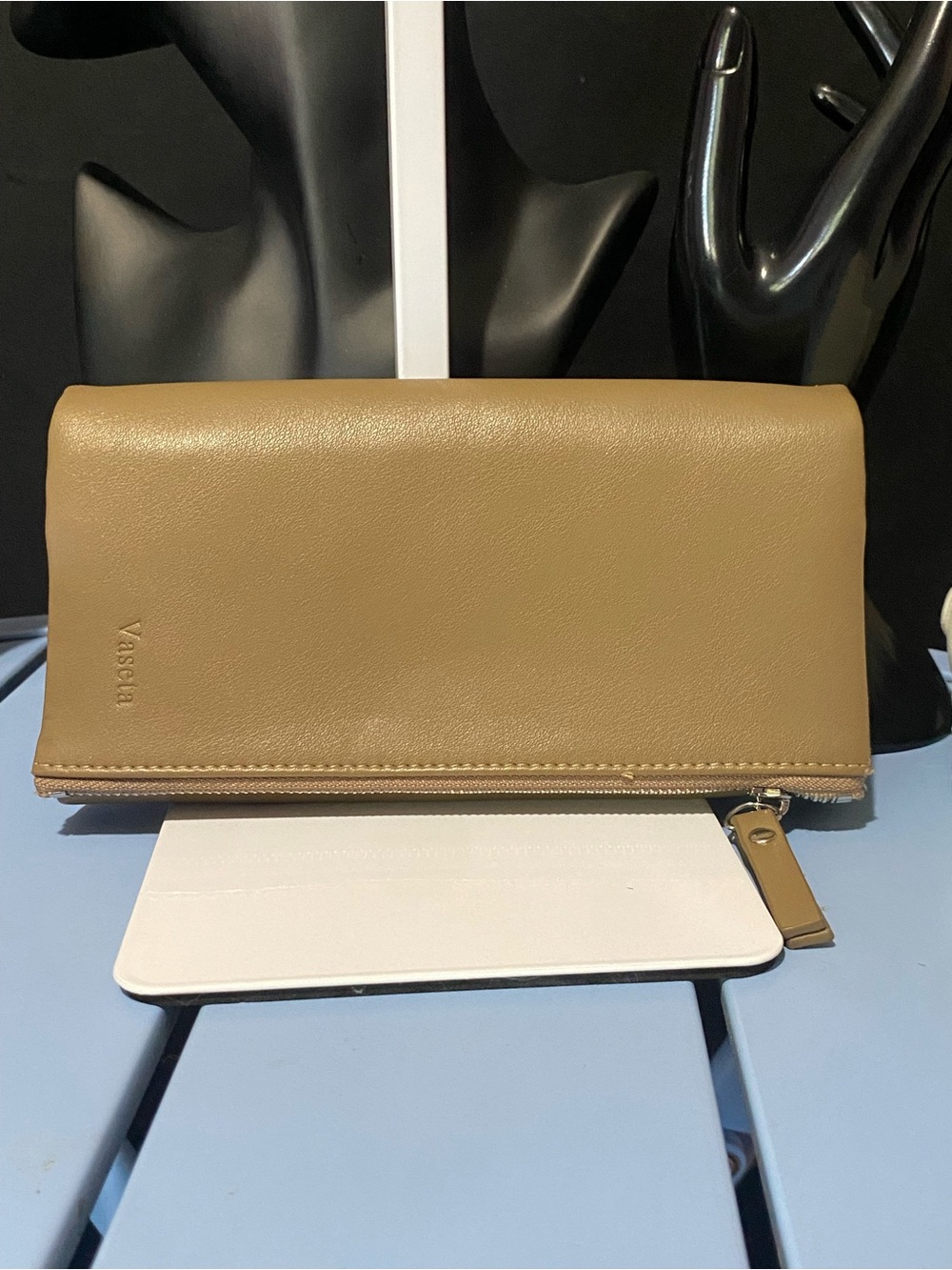 Veseta Women’s Leather Wallet Card Holder for Women with Zipper